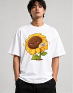 Sunny Vibe Sunflower - White