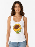 Sunny Vibe Sunflower - White