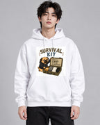 Survival Kit Introvert Lazy Pug Funn - White