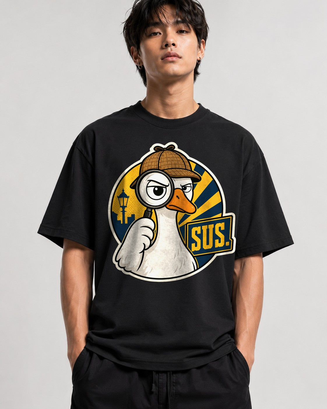 Suspicious Detective Duck - Black
