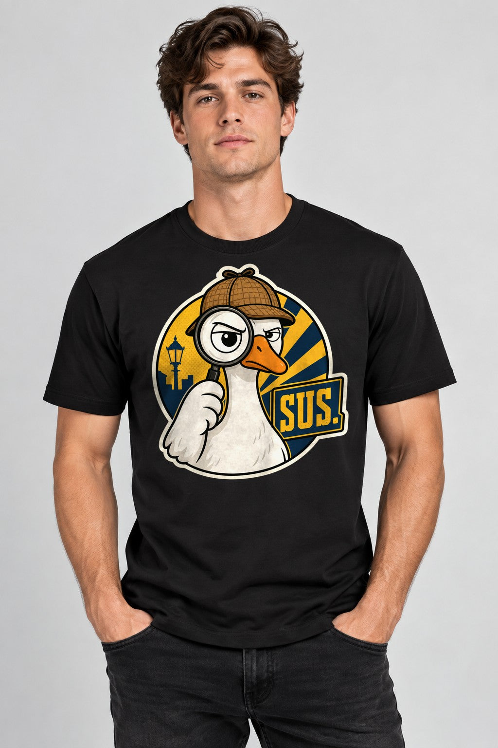 Suspicious Detective Duck - Black