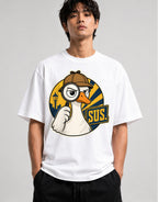 Suspicious Detective Duck - White