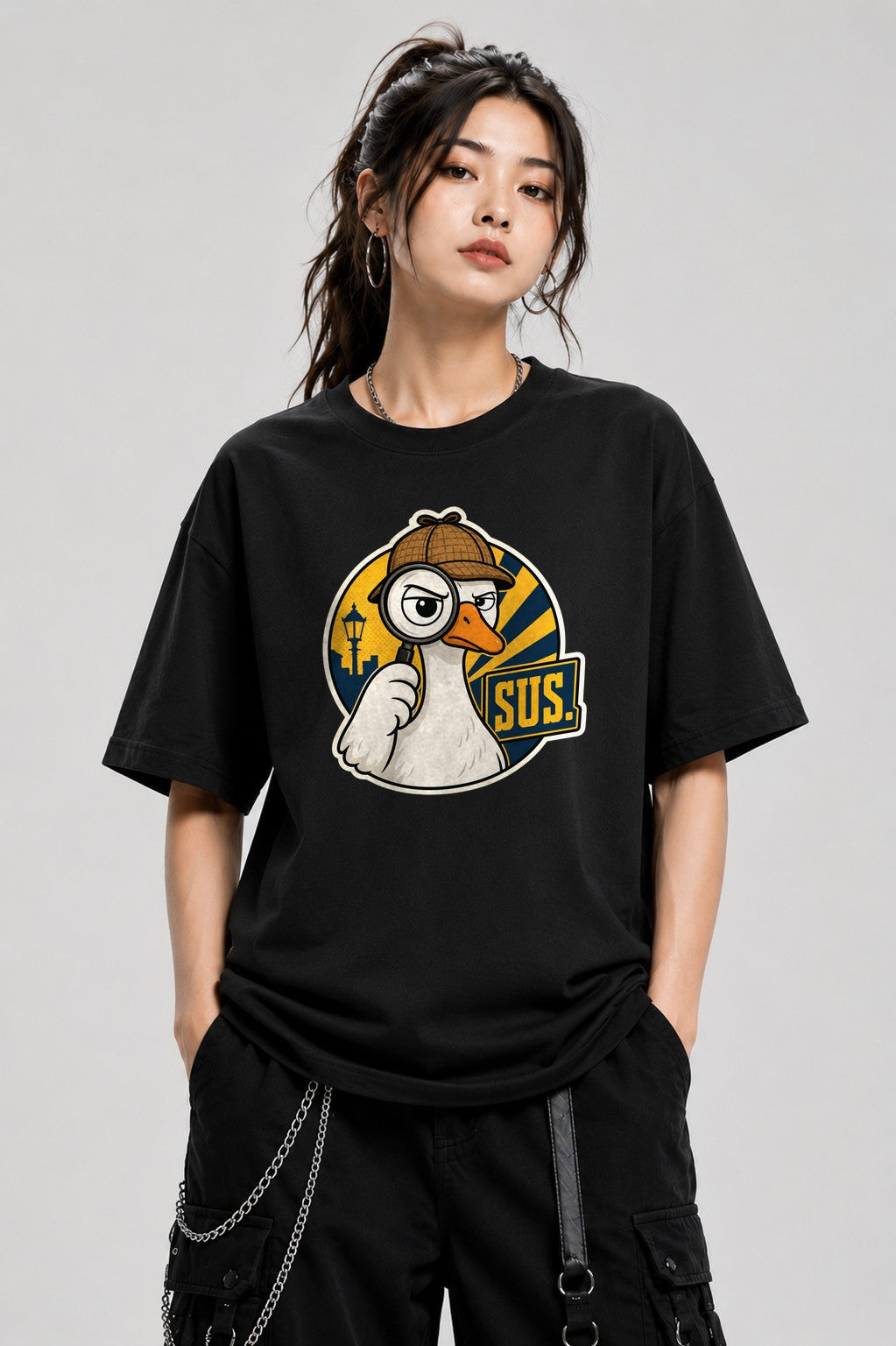 Suspicious Detective Duck - Black
