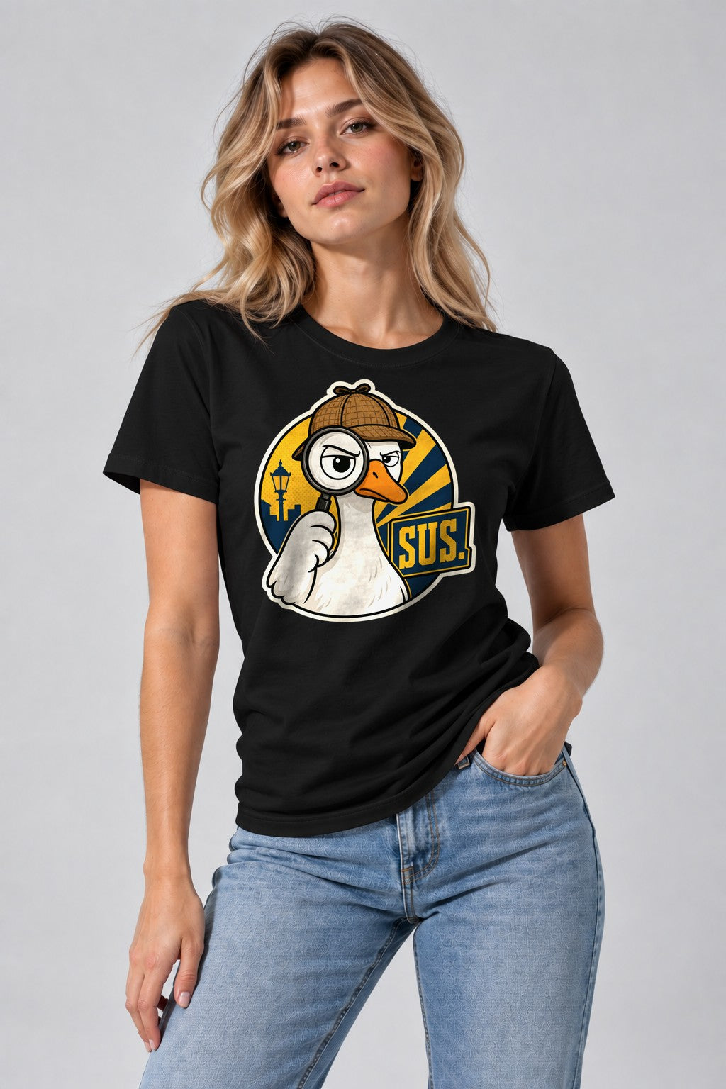 Suspicious Detective Duck - Black