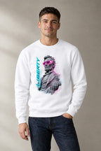 Abraham Lincoln Neon Cyberpunk Legen - White