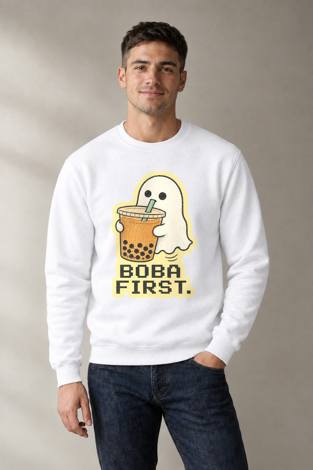 Boba First Ghost - White
