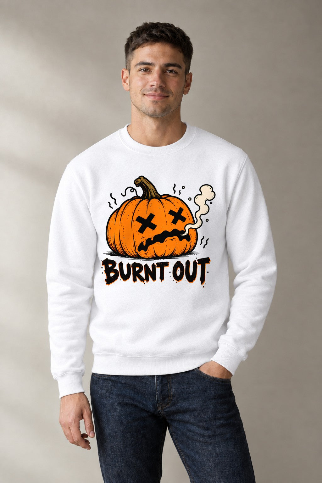 Burnt Out Pumpkin - White