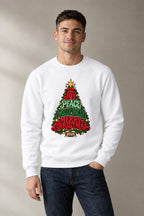 Christmas Tree Typography - White