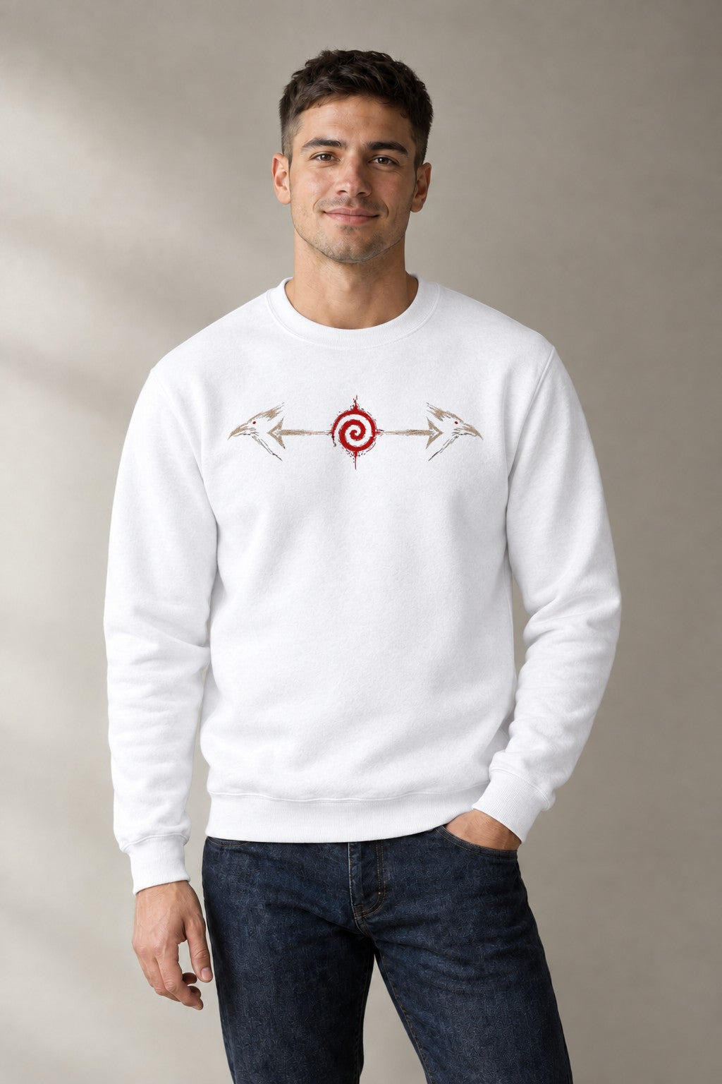 Crimson Spiral Compass - White