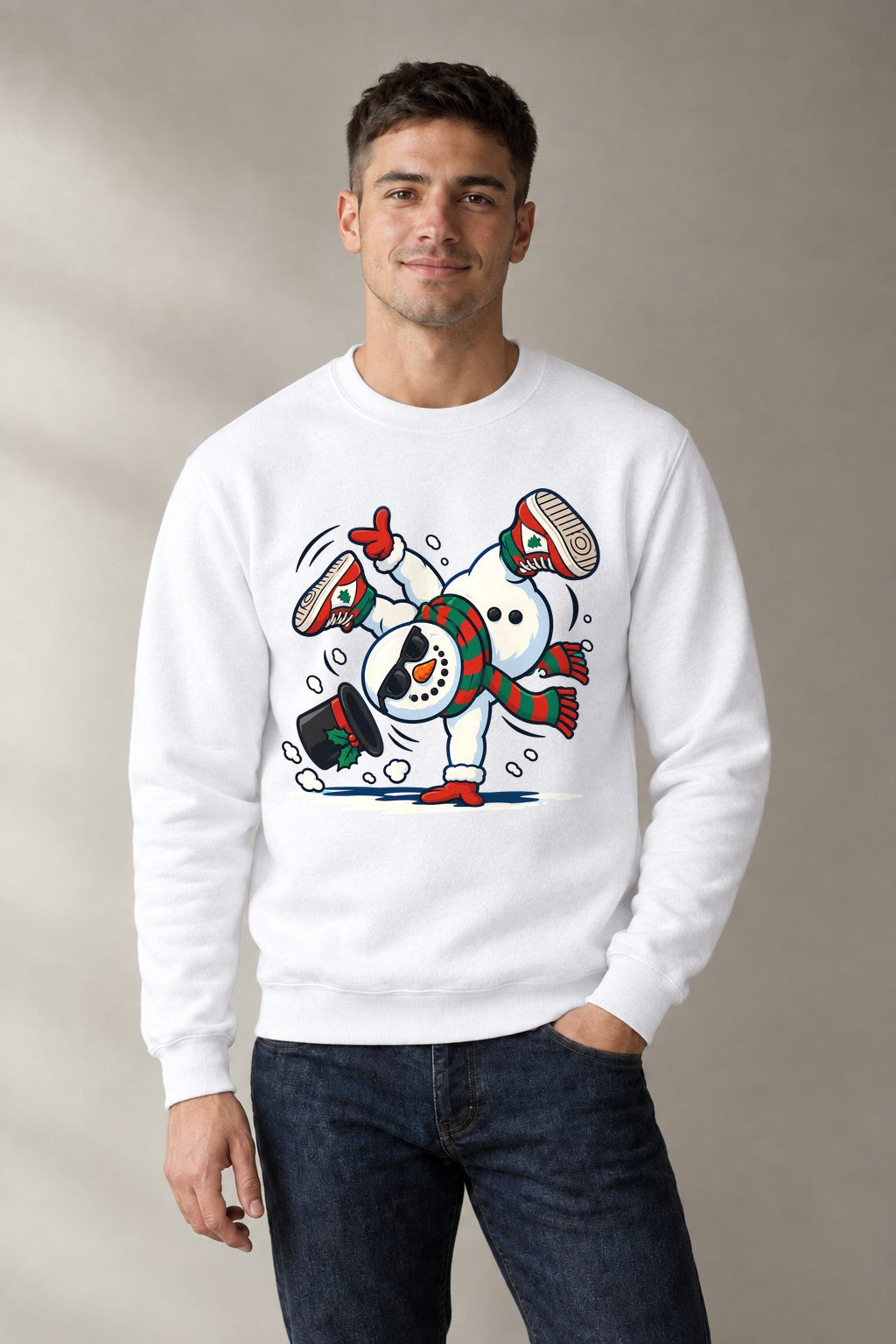 Dancing Snowman - White