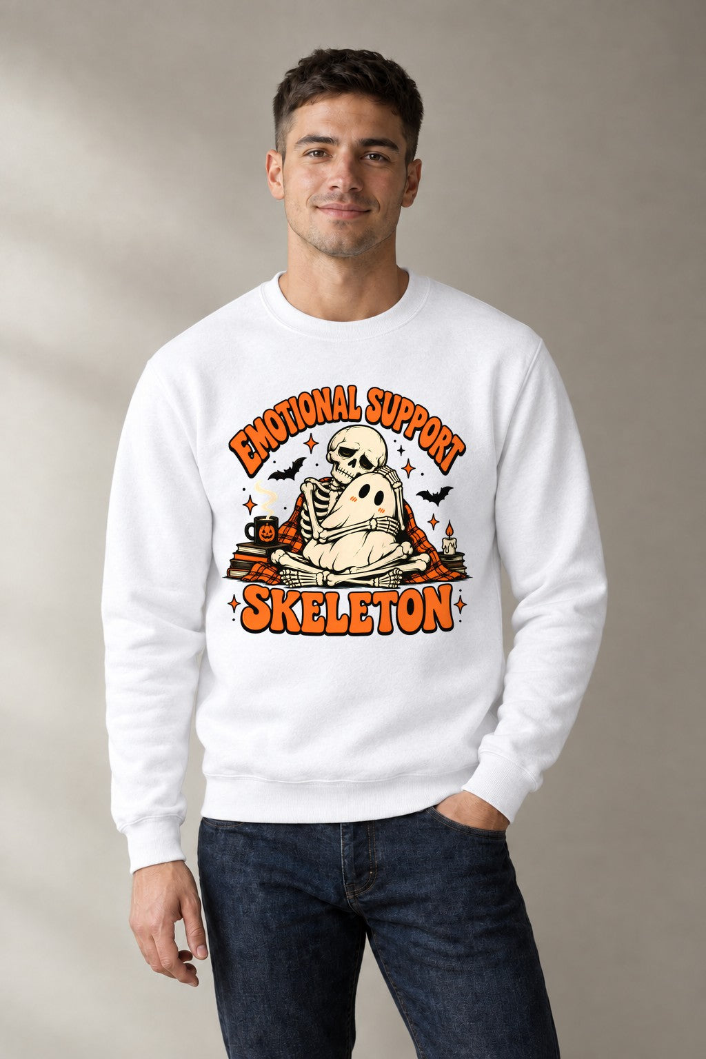 Emotional Support Skeleton - White
