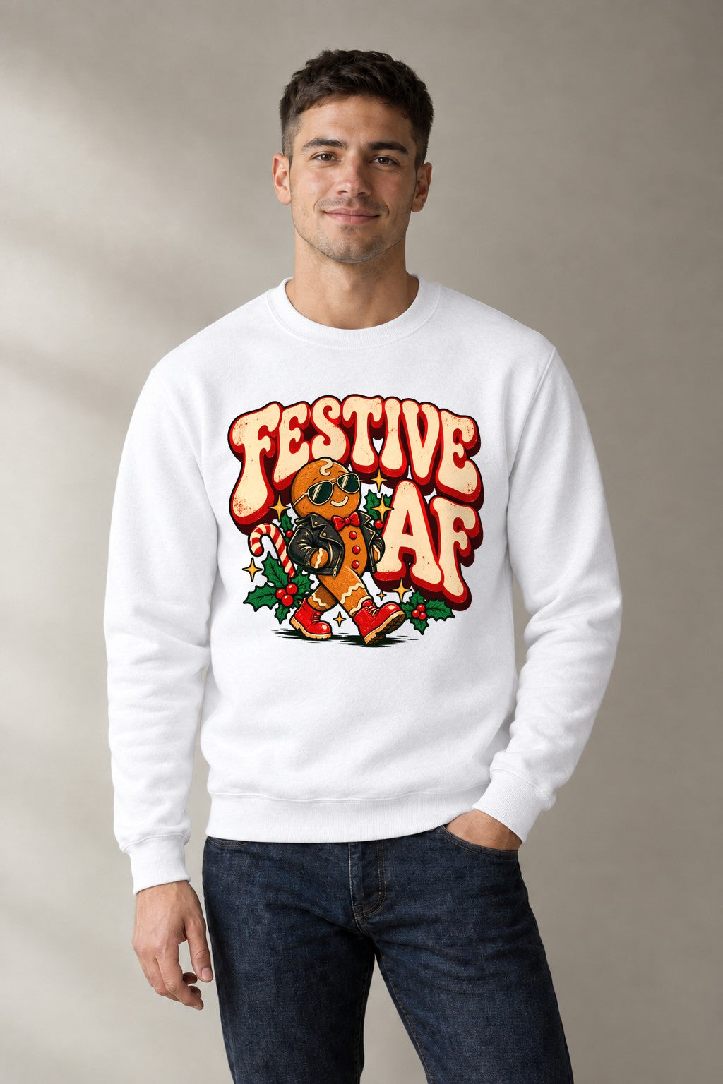 Festive AF Gingerbread - White