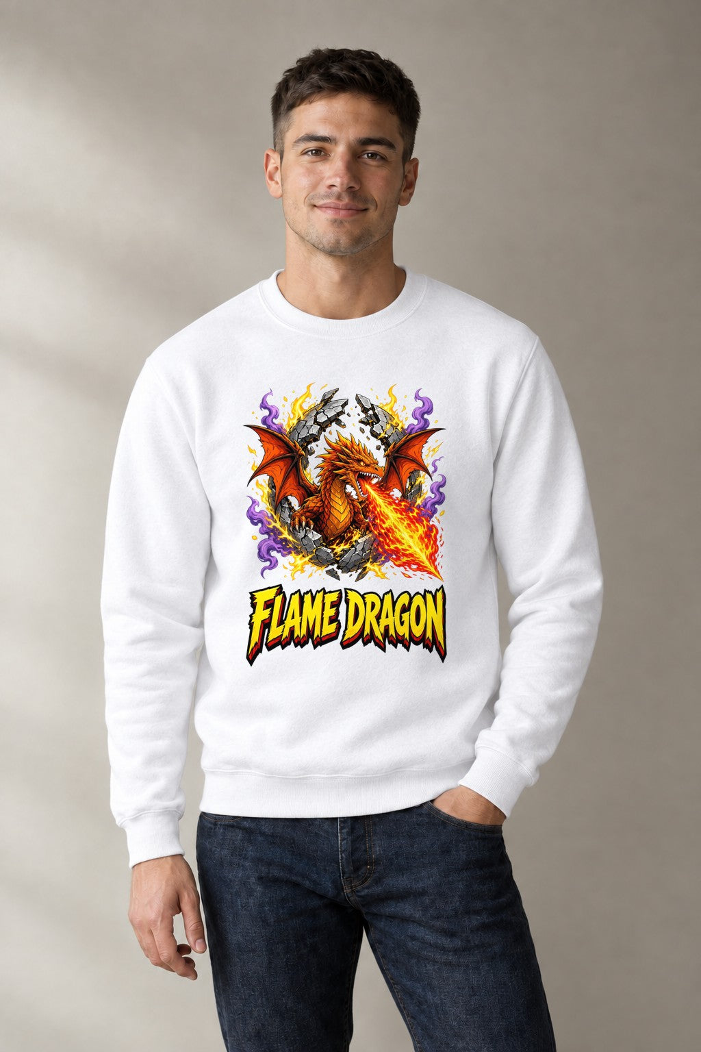 Flame Dragon - White