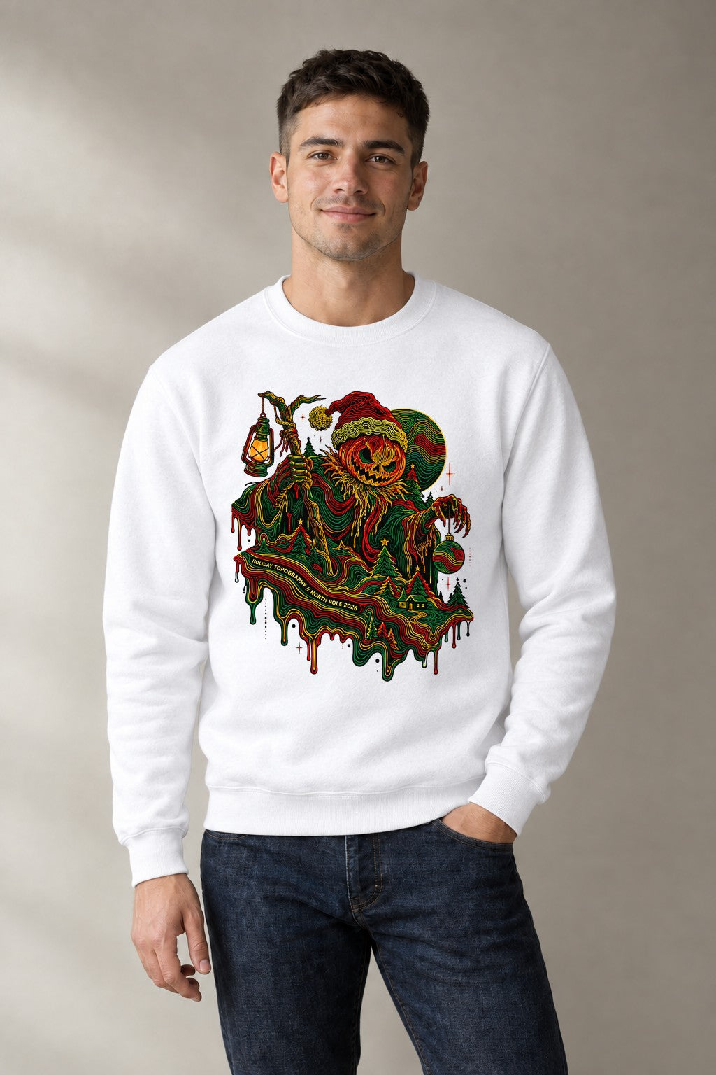 Holiday Topography North Pole - White