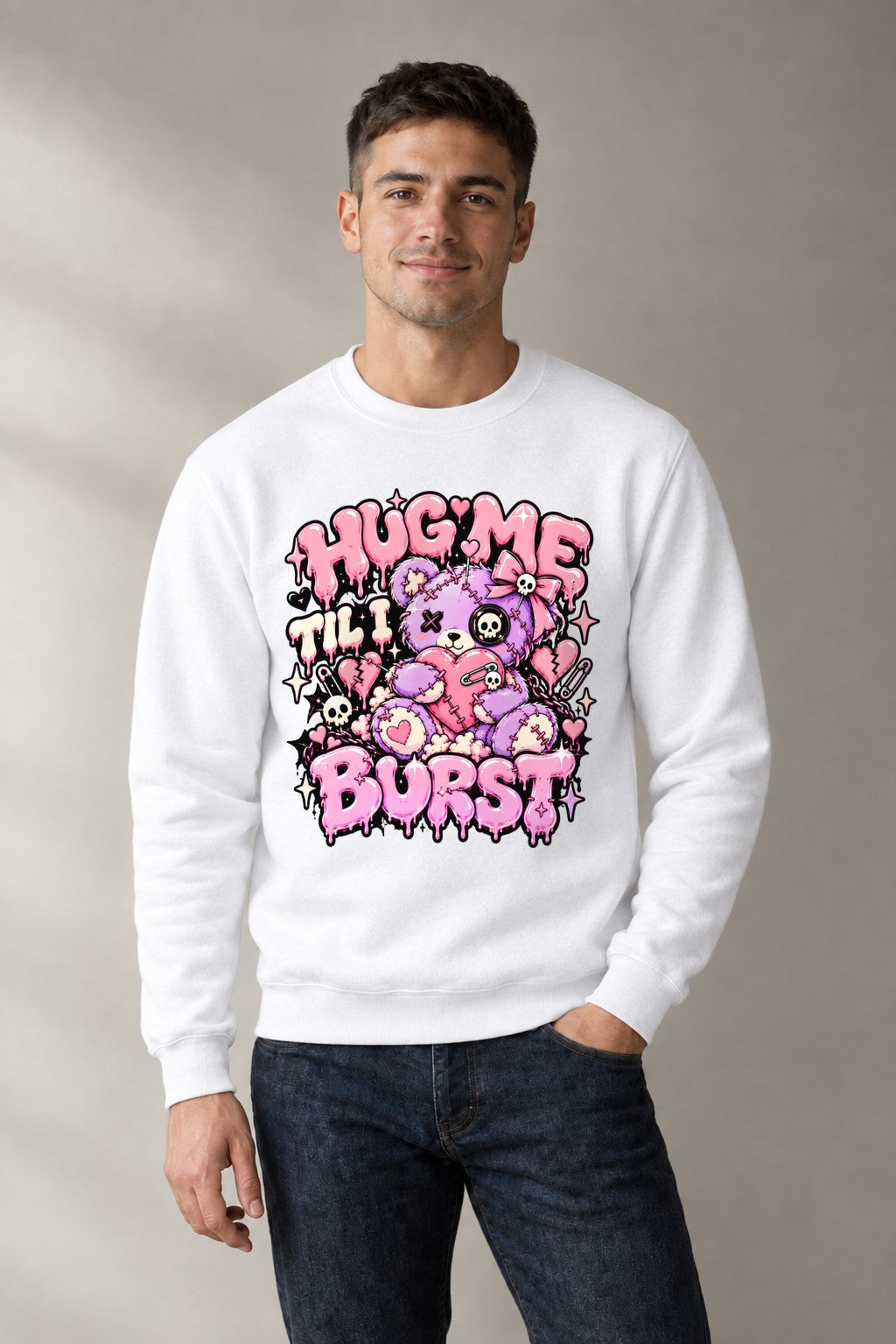 Hug Me Till I Burst - White
