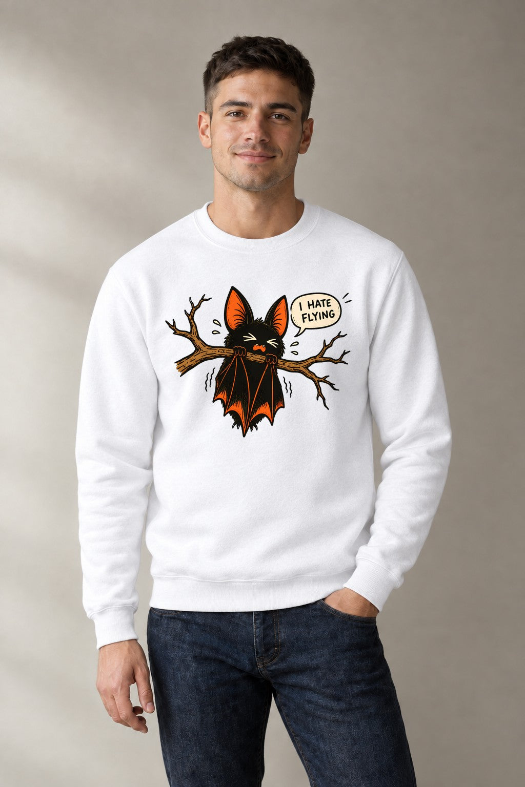 I Hate Flying Bat - White