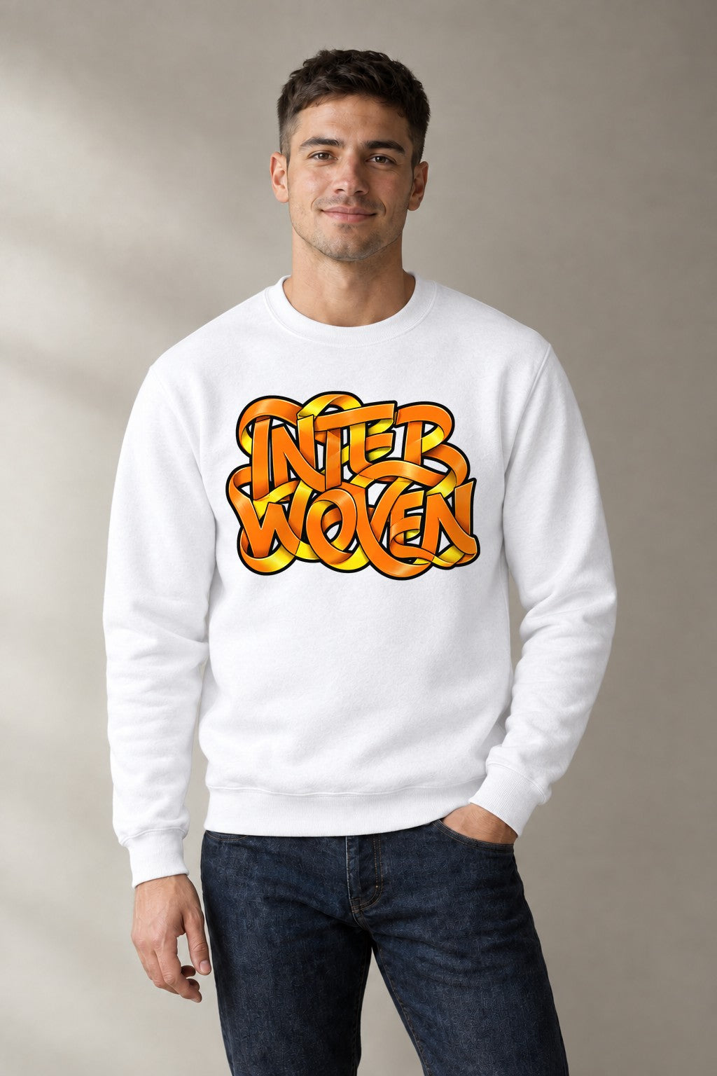 Interwoven Graffiti - White
