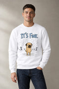 It's Fine Pug - White
