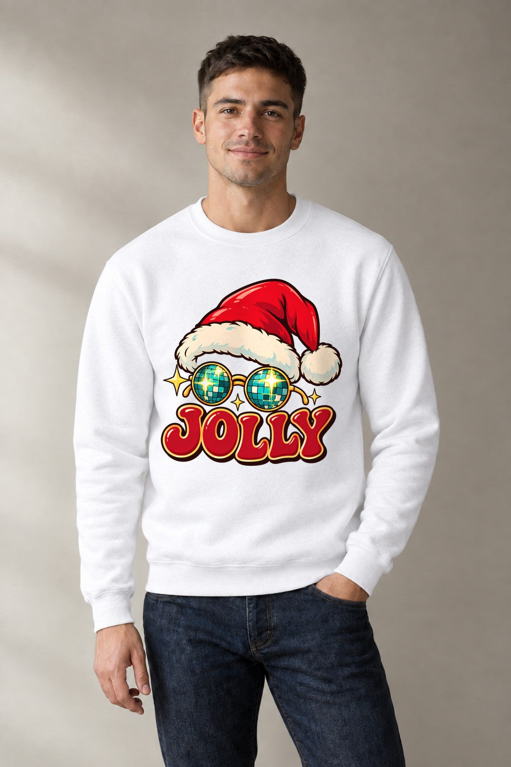 Jolly Disco Christmas - White