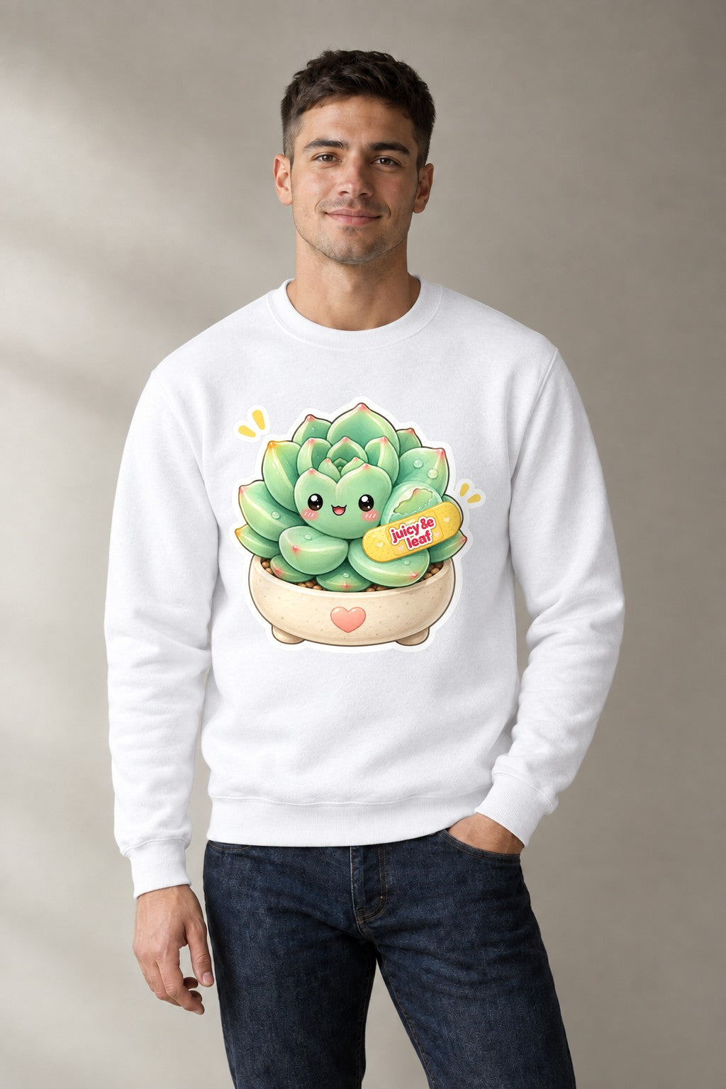 Juicy Leaf Succulent - White