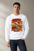 Merry Halloween Skeleton - White