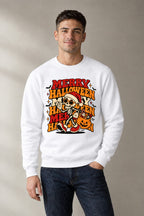 Merry Halloween Skeleton - White