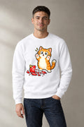 Mischievous Christmas Kitten - White