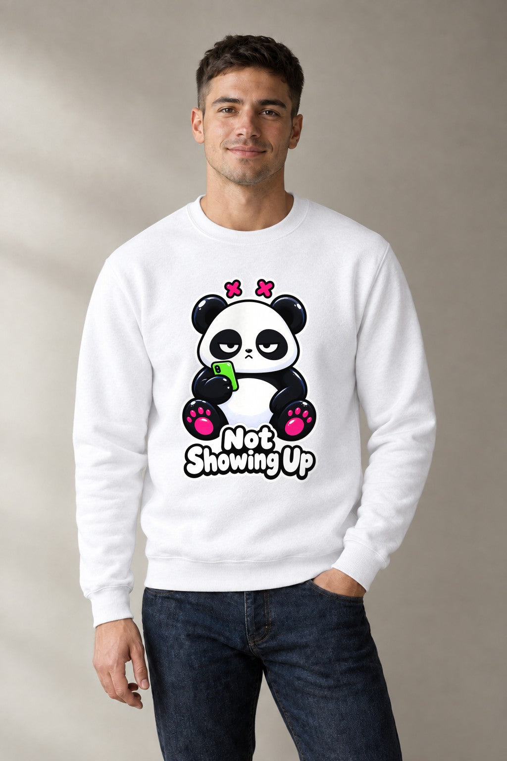 Moody Panda No Show - White