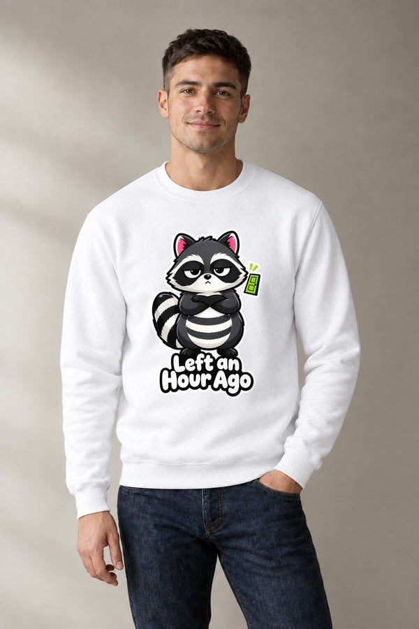 Moody Raccoon Early Leaver - White