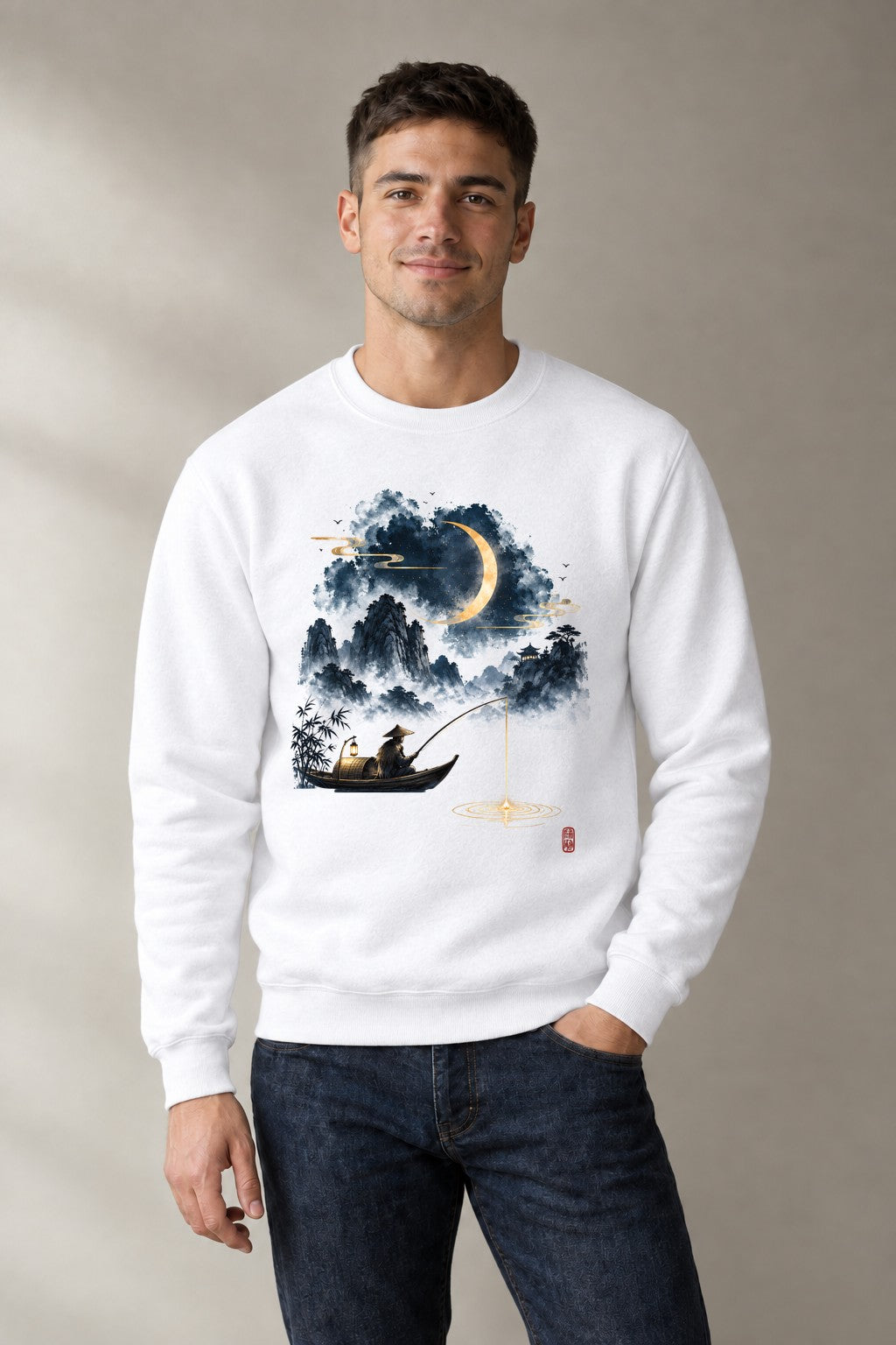 Moonlight Fisherman - White