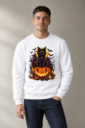 Moonlit Black Cat - White