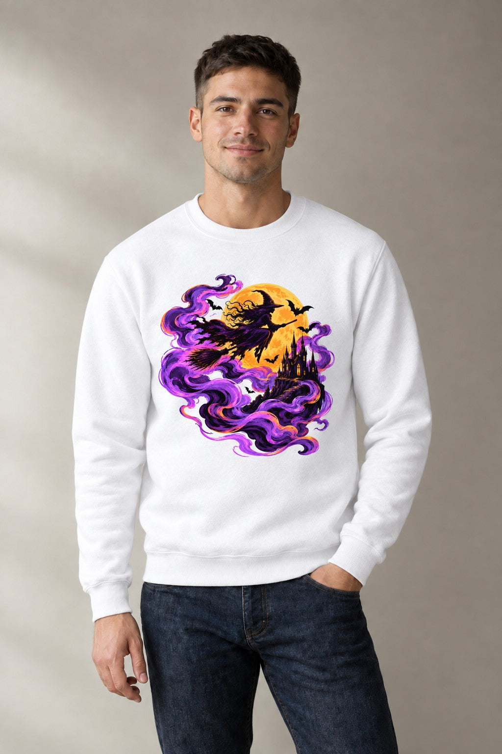 Moonlit Witch Flight - White