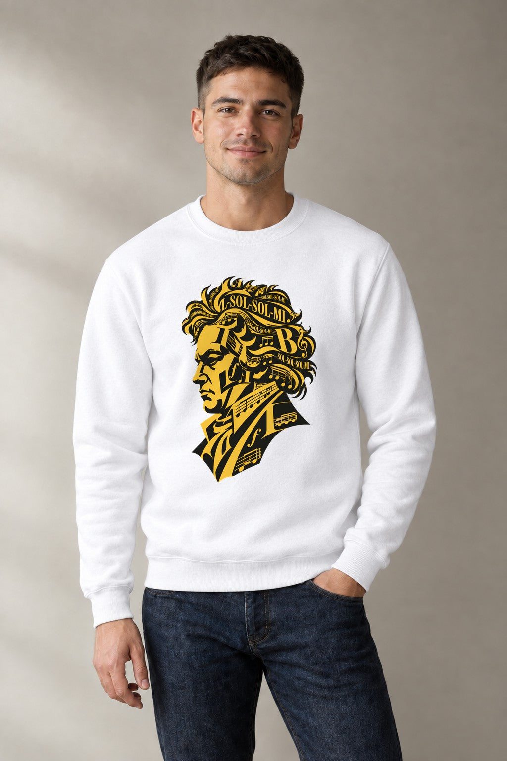 Musical Genius Silhouette - White