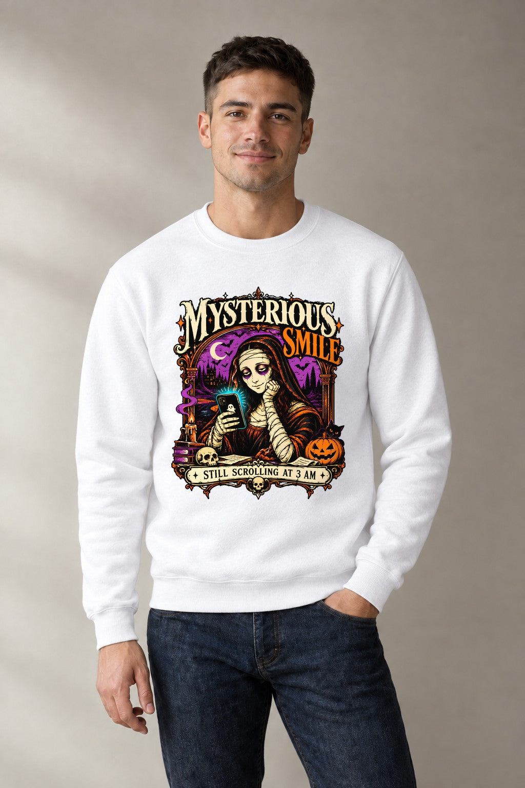 Mysterious Smile - White