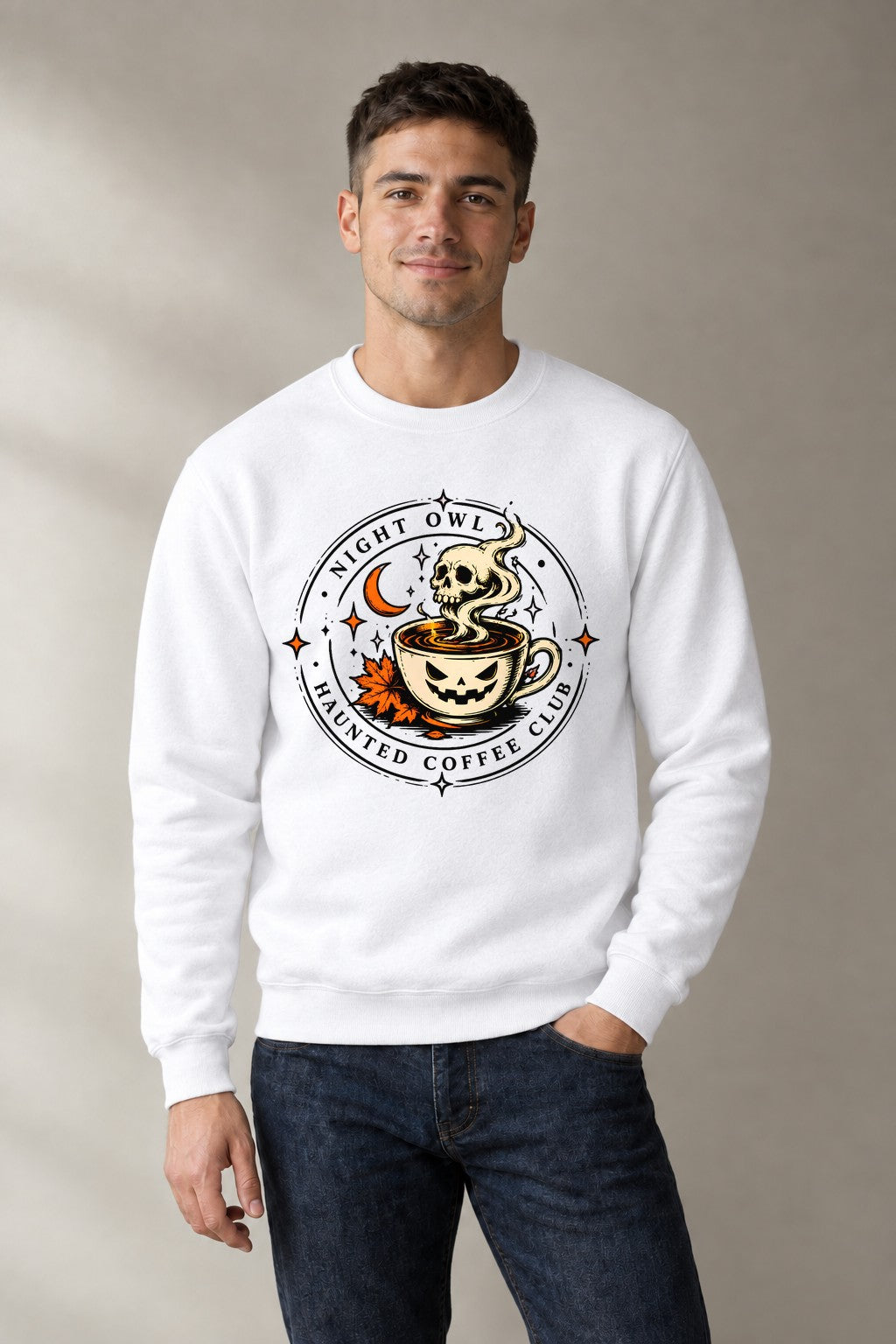 Night Owl Haunted Coffee - White