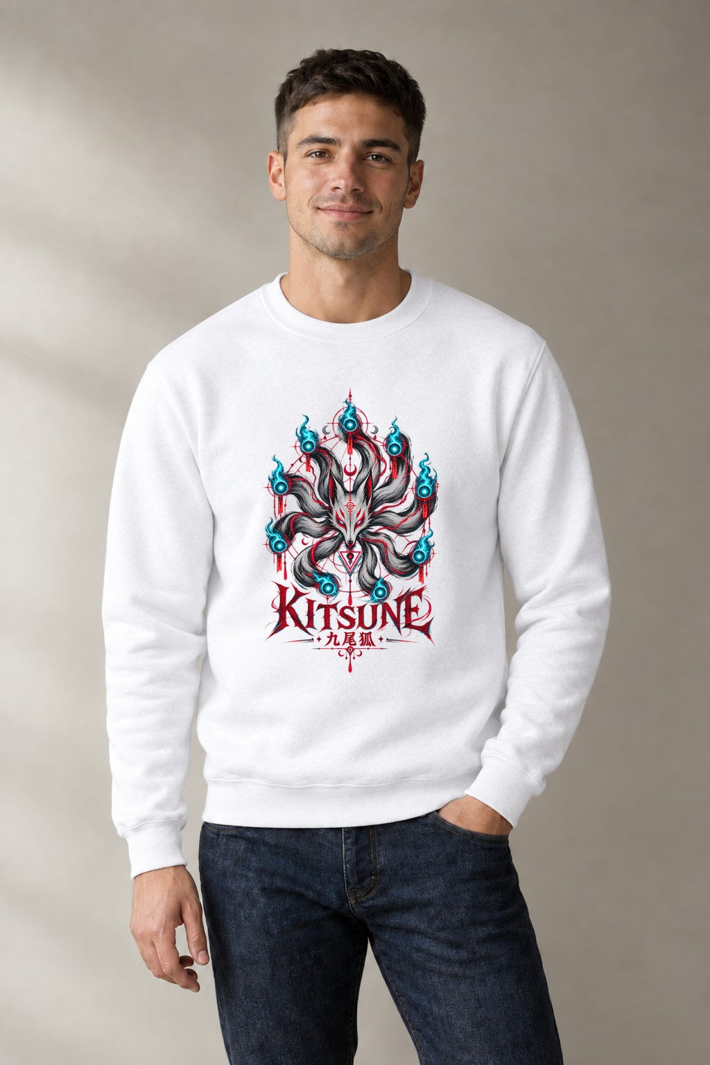 Nine Tails Kitsune - White