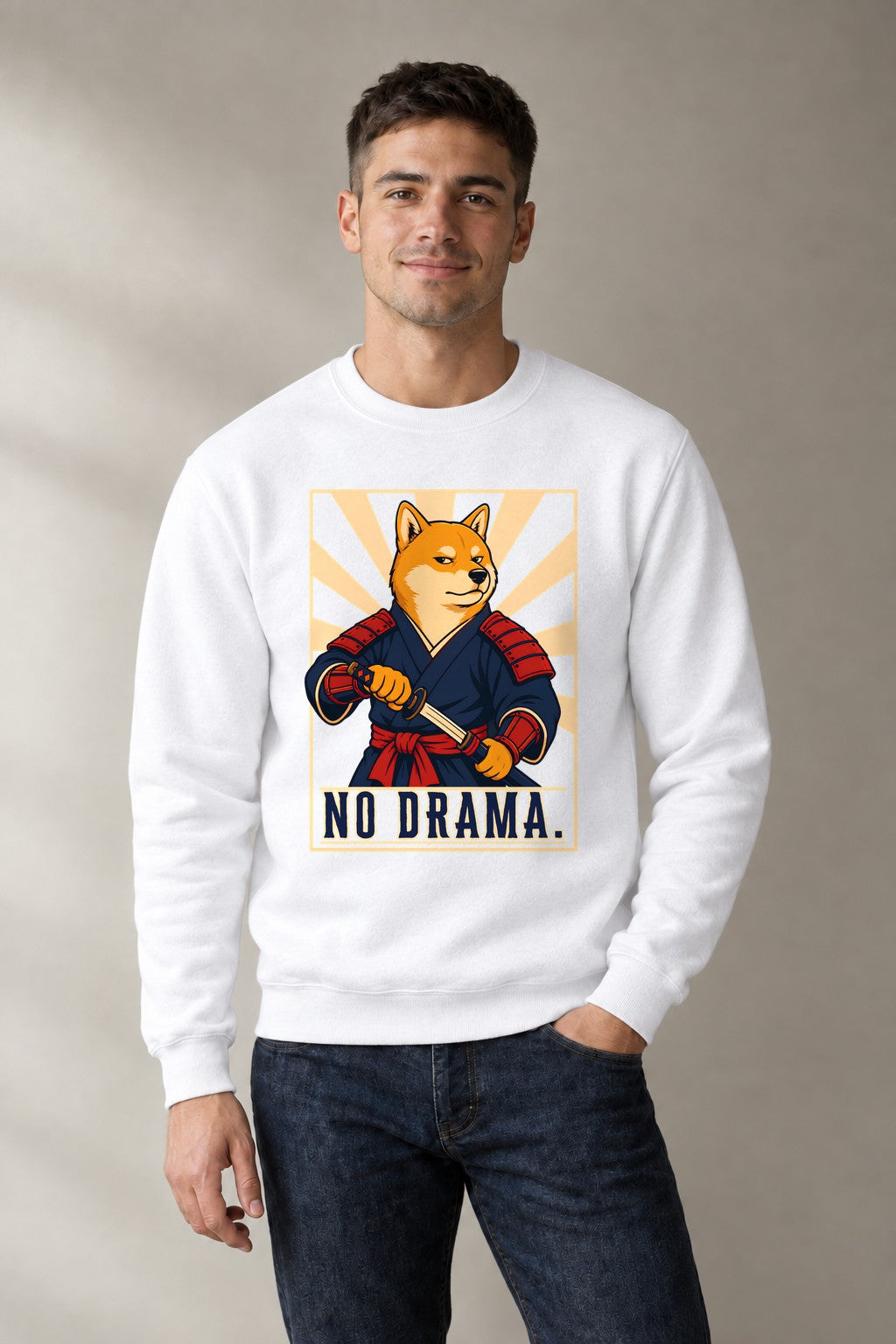 No Drama Samurai - White