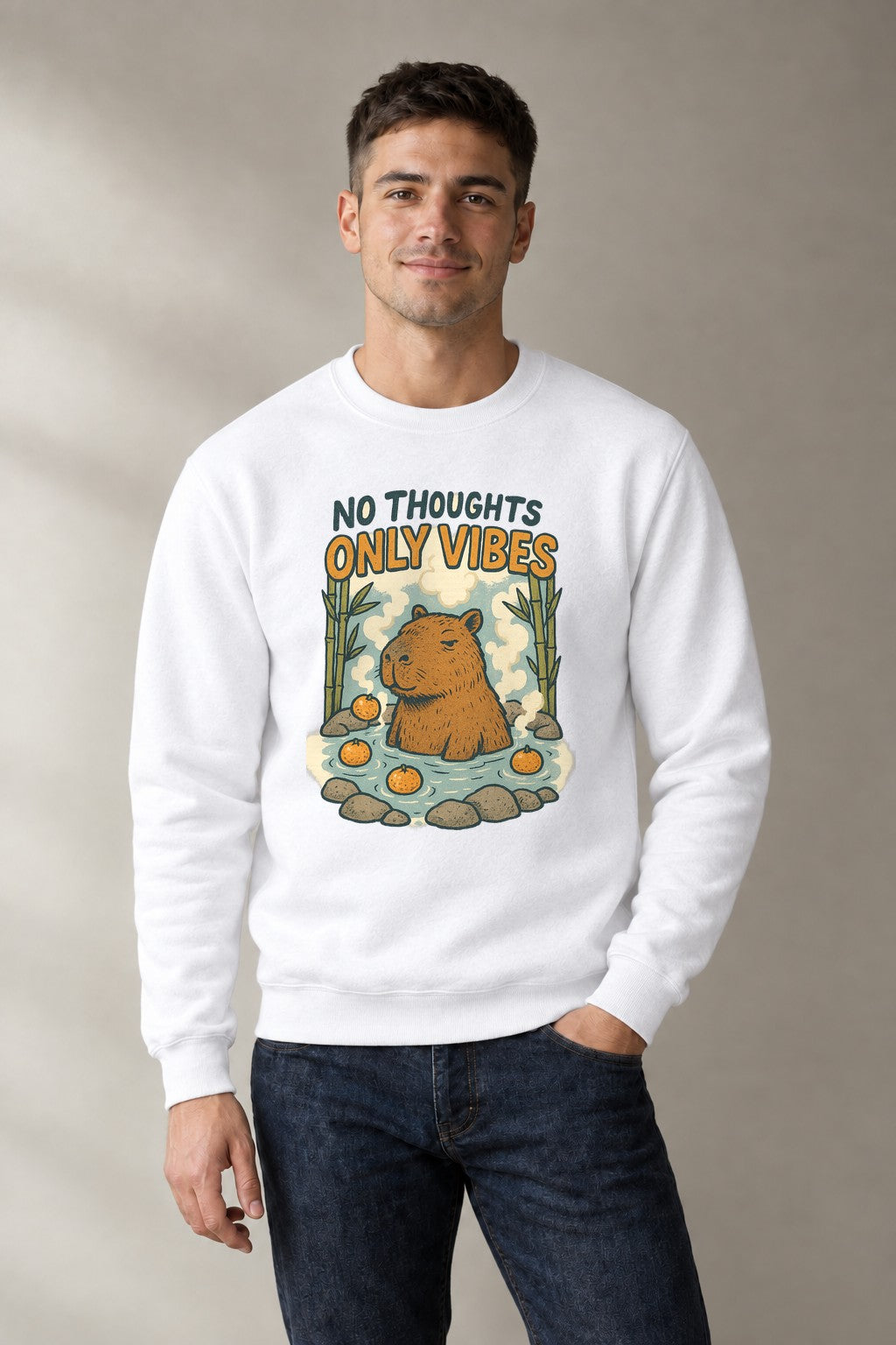 No Thoughts Only Vibes - White