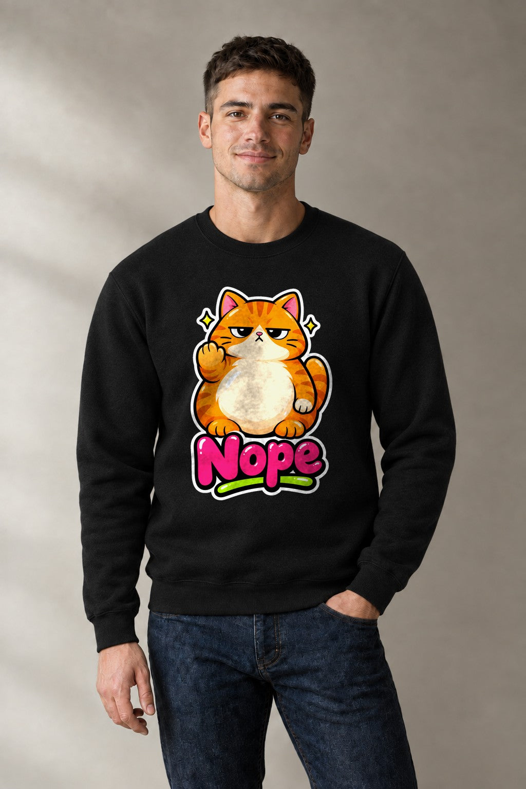 Nope Chonky Cat - Black