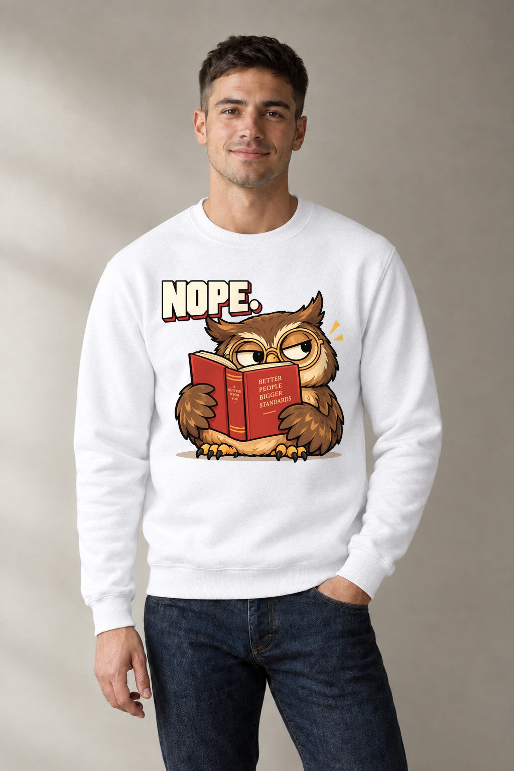 Nope Owl - White