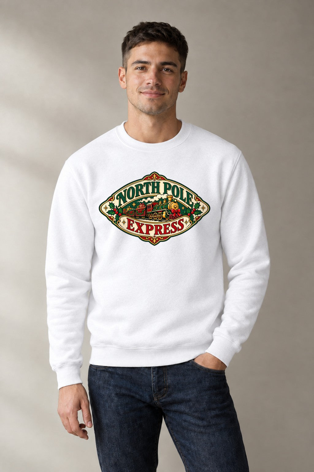 North Pole Express Train Badge - White
