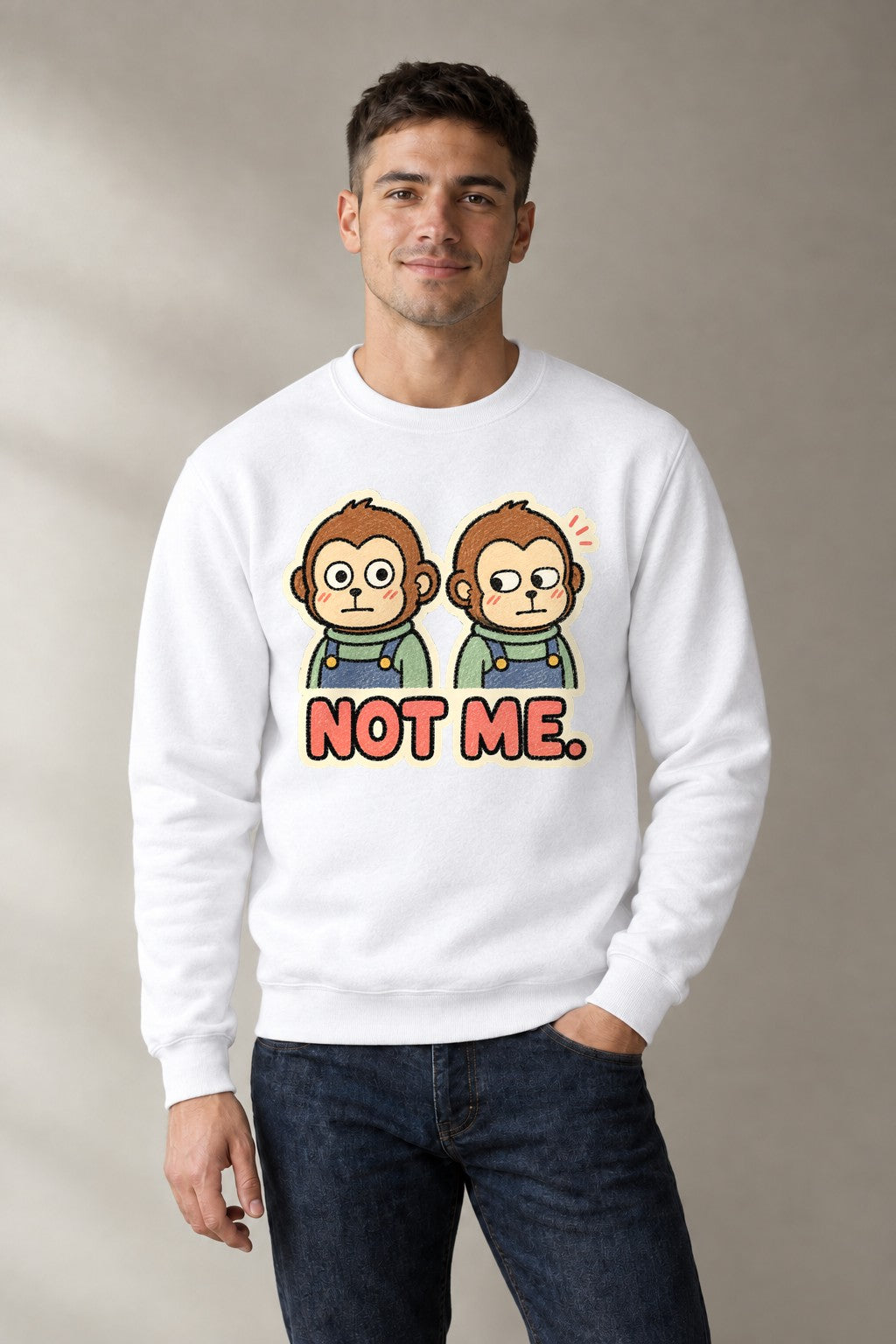 Not Me Monkeys - White