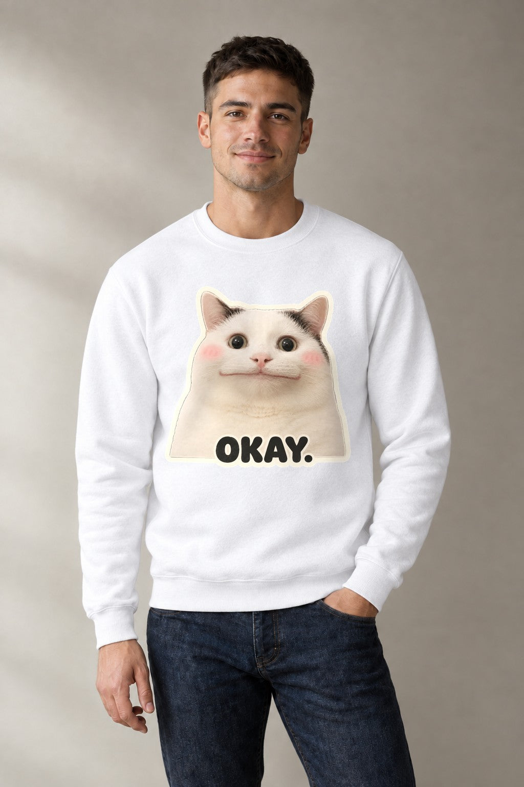 Okay Cat - White