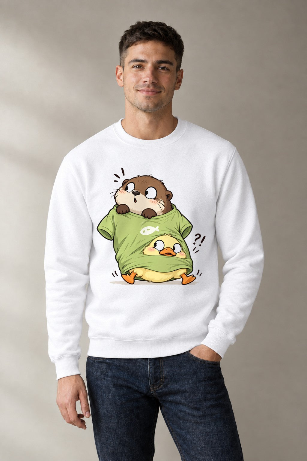 Otter and Duck - White