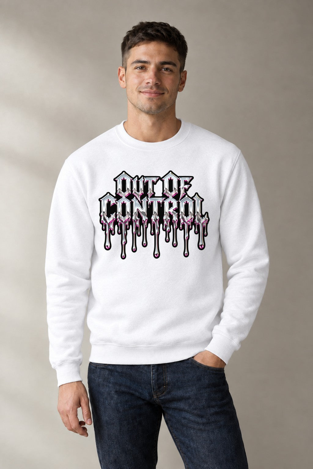 Out of Control Drip - White