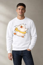 Panicked Duck Hug - White