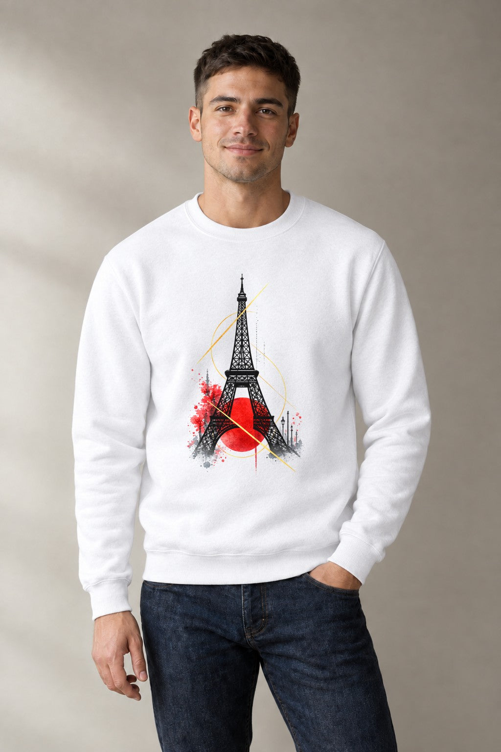 Paris Tower Splash - White