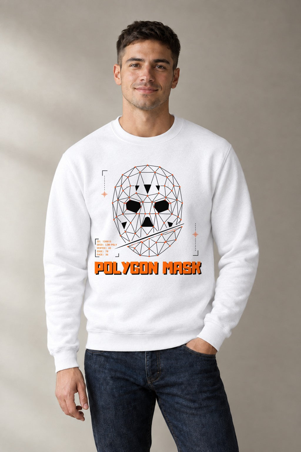Polygon Mask - White