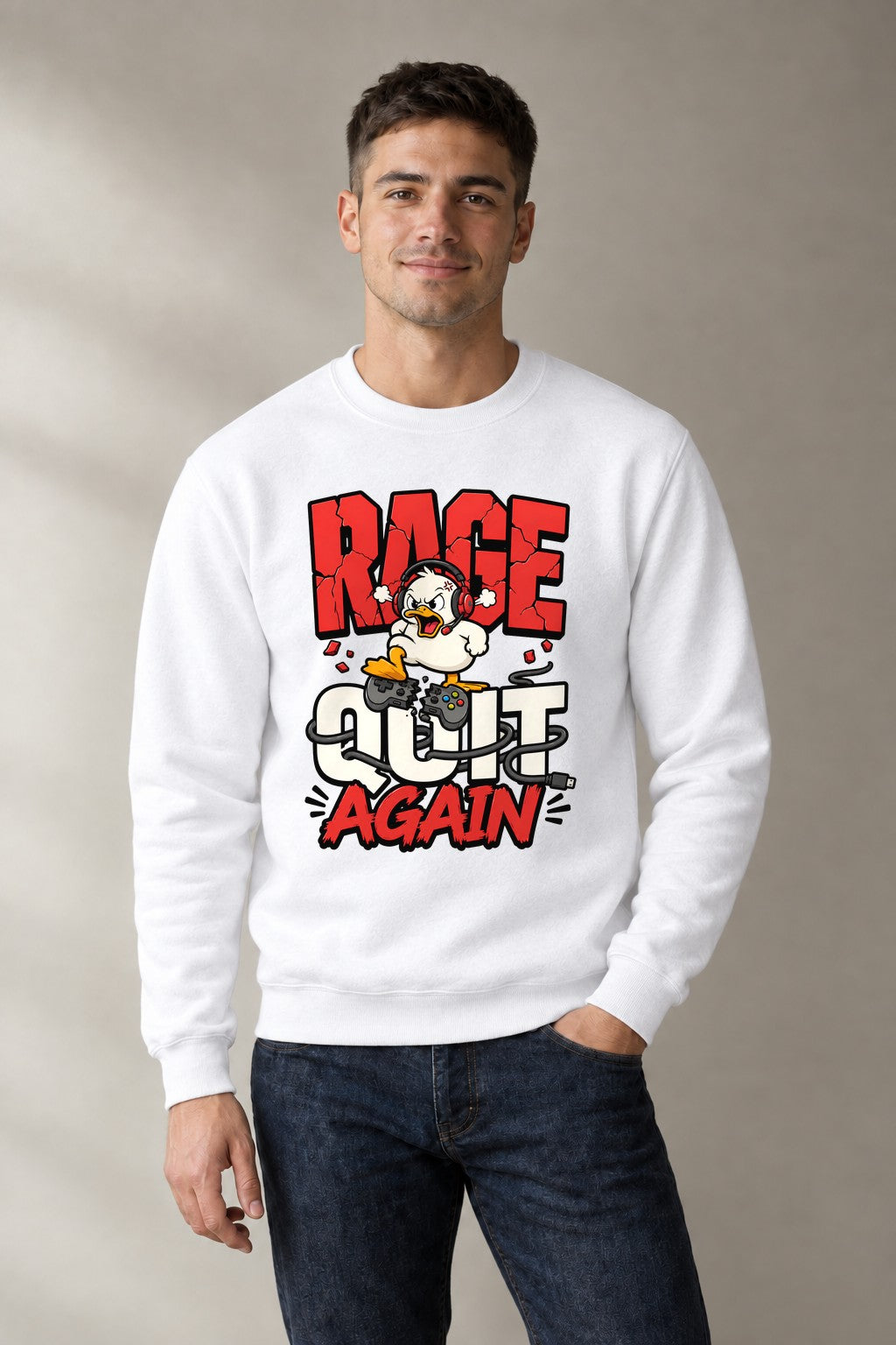 Rage Quit Again - White