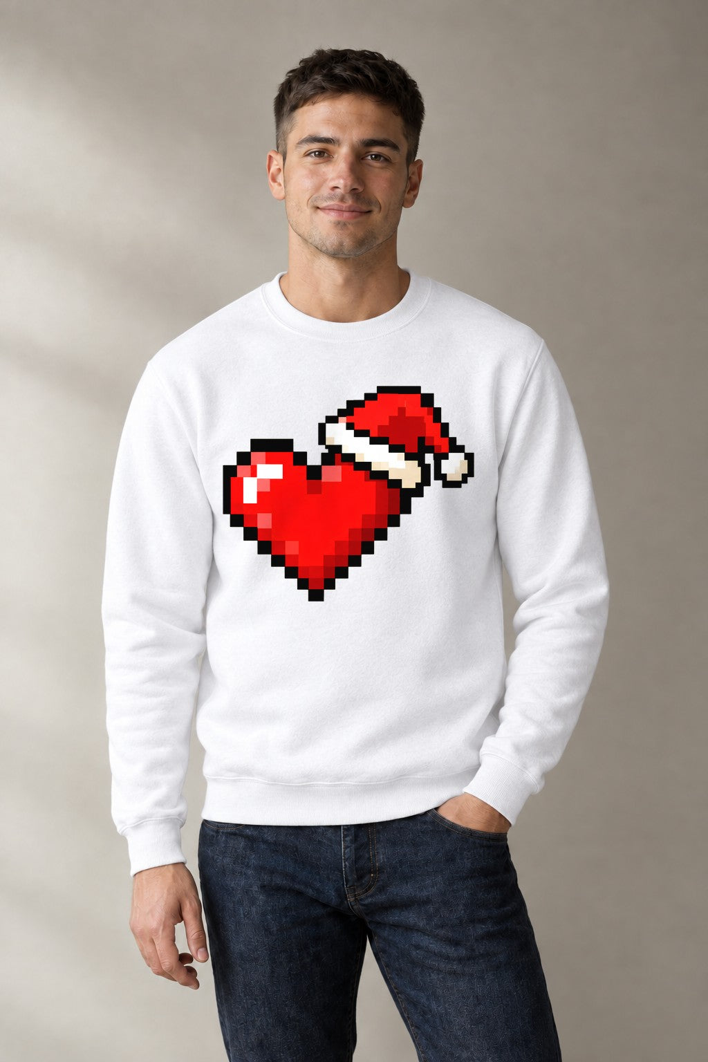 Red Cardinal Heart - White